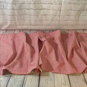 Pottery Barn Kids Curtain Checkered 49”x18”